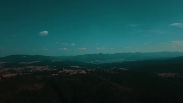 Cárpatos Montañas Tierras Altas Bosque Valle Aro Video — Vídeo de stock