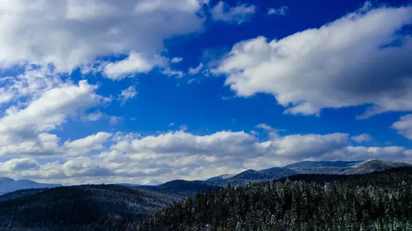 Карпатські Гори Зимують Аерозйомку Снігу — стокове фото