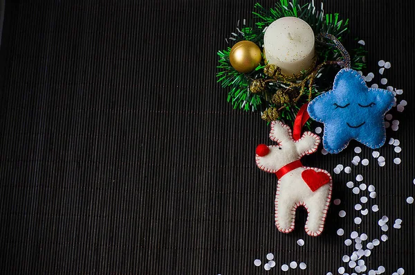 Karácsonyfa játékokkal — Stock Fotó