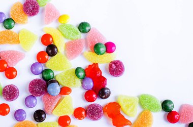 Renkli şeker bir limited dağınık 