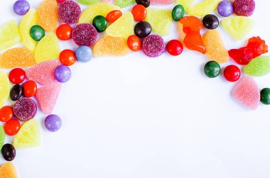 Renkli şeker bir limited dağınık 