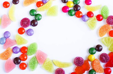 Renkli şeker bir limited dağınık 