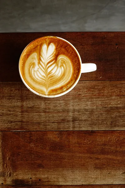 Latte art koffie — Stockfoto