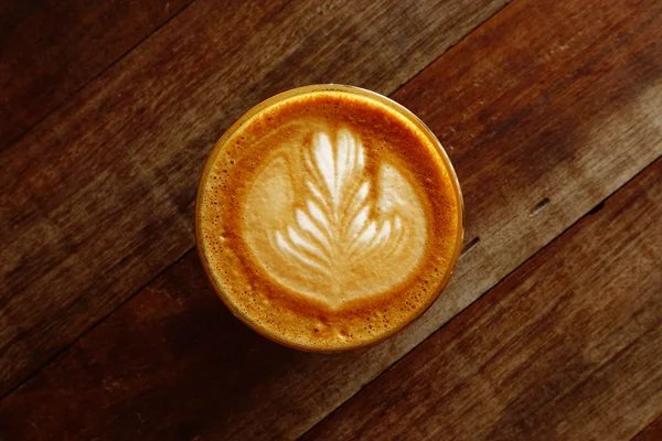 Tasse Latte Art Kaffee — Stockfoto