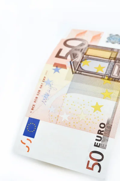 Fifty Euro isolated on white background — Stock Photo, Image
