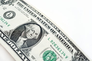 İzole üzerinde beyaz arka plan dolar bill