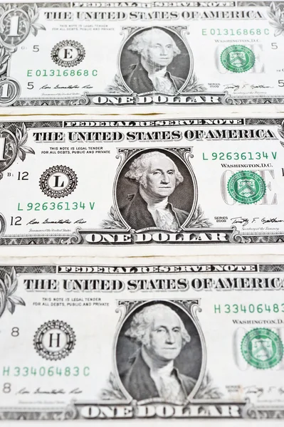 Dolarów bill na białym tle na białym tle — Zdjęcie stockowe