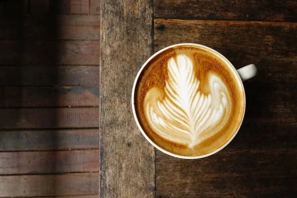 Kopp latte art kaffe — Stockfoto