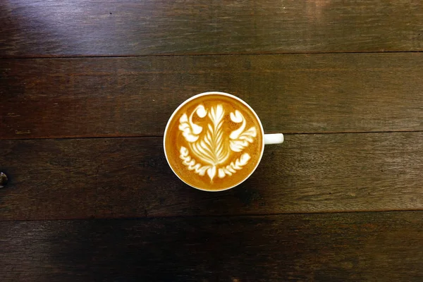 Copa de café arte latte —  Fotos de Stock