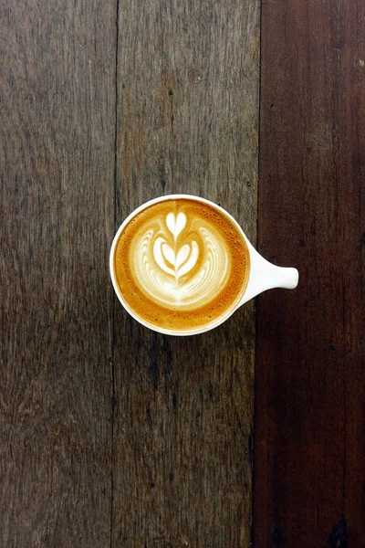 Latte τέχνη καφέ — Φωτογραφία Αρχείου