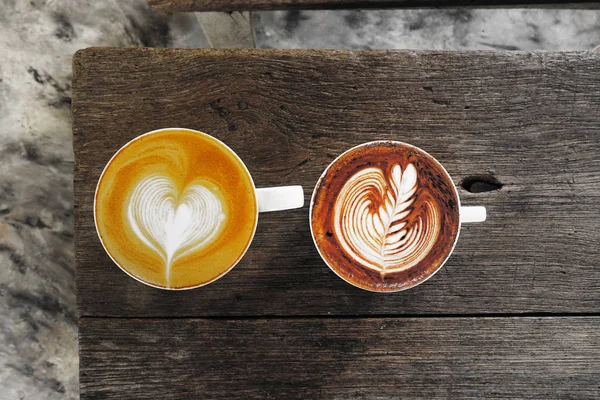 Taza de café arte latte para el fondo — Foto de Stock