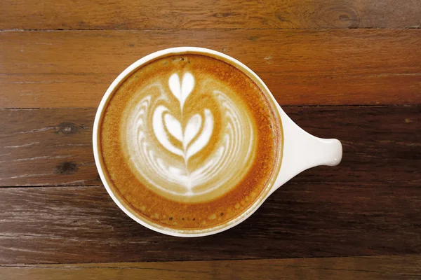 Xícara de café arte latte — Fotografia de Stock