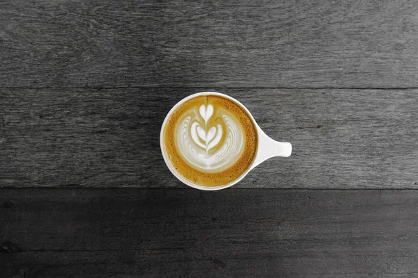 Latte art koffie — Stockfoto