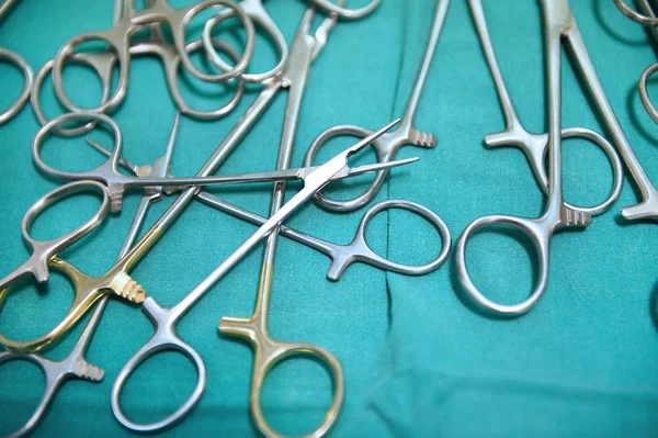 Detail shot of steralized surgery instruments — Stock Photo, Image