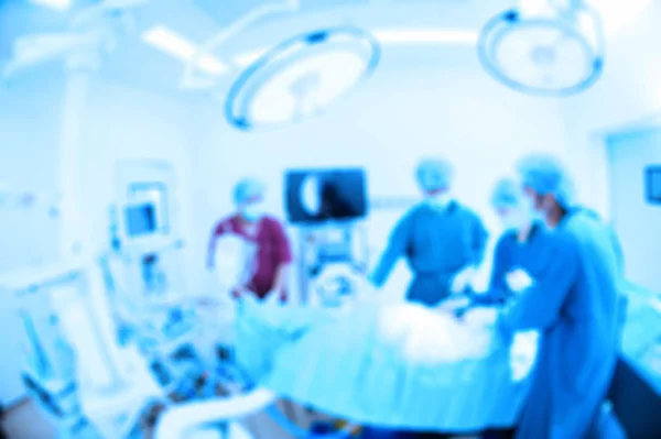 Blur of group of veterinarian surgery in operation room — Stock Photo, Image