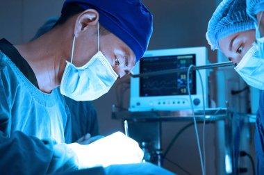 iki veteriner Cerrahi operasyon odasında 