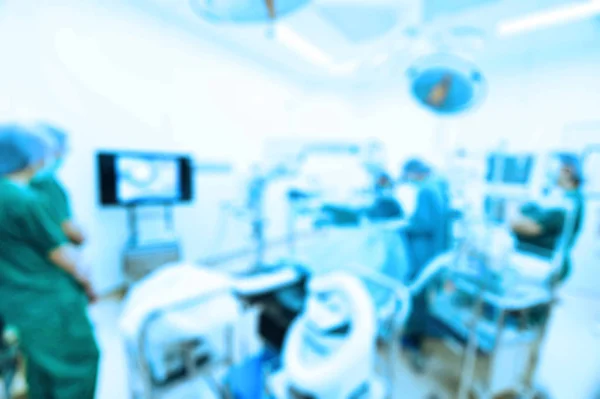 Blur of group of veterinarian surgery in operation room — Stock Photo, Image