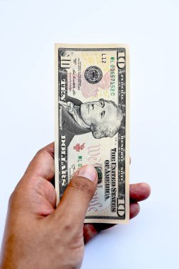 banknot yandan yakın çekim 