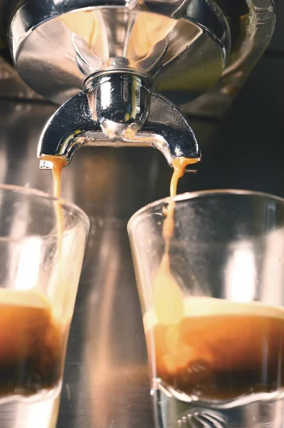 Máquina de café preparação — Fotografia de Stock