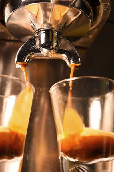 Máquina de café preparação — Fotografia de Stock