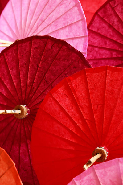 Thai northern umbrellas handmade for background