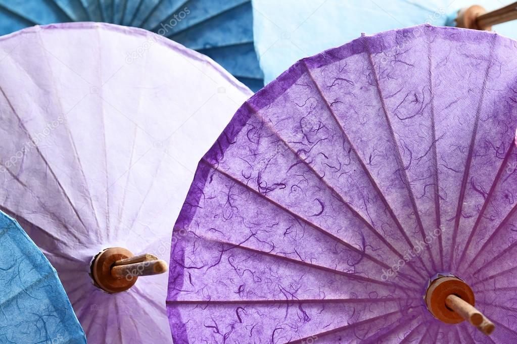 Thai northern umbrellas handmade for background