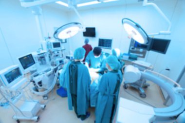 Veteriner Cerrahi operasyon odasında grup aydınlatma sanat ile almak ve filtre mavi