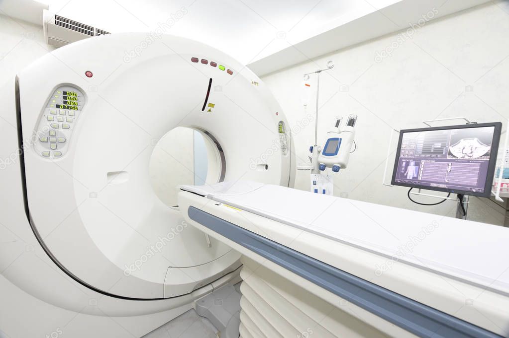MRI scanner room at hospital