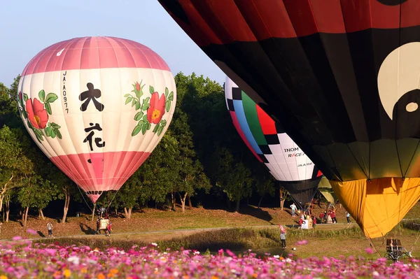 チェンライ 2018 Singha 公園国際バルーンフェスタ 2018 日の間の場所を取ると セント シンハー公園 チェンライ県タイ — ストック写真