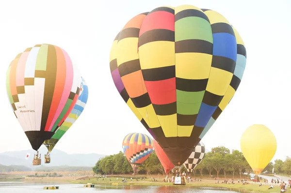 Chiang Rai Thaïlande Février 2018 Singha Park International Balloon Fiesta — Photo