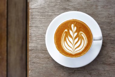 Latte sanat bir fincan