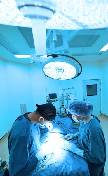 Two Veterinarian Surgery Operation Room Take Art Lighting Blue Filter — Stock Photo, Image