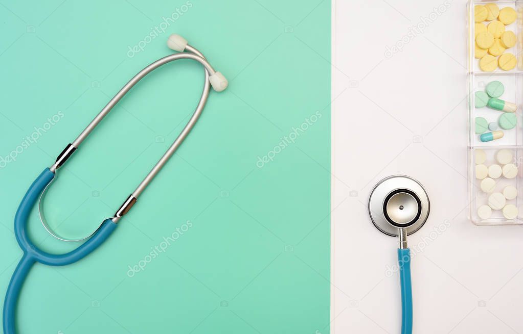 close up of stethoscope for background