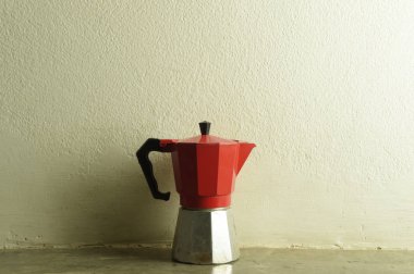 Retro çinko çaydanlıklar arka planı için.