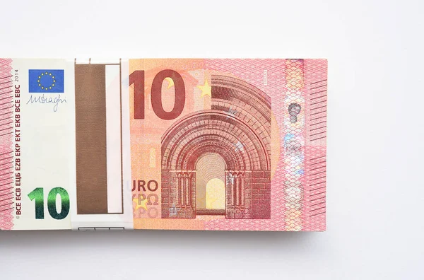Nahaufnahme Der Banknote Isoliert Auf Weißem Hintergrund — Stockfoto