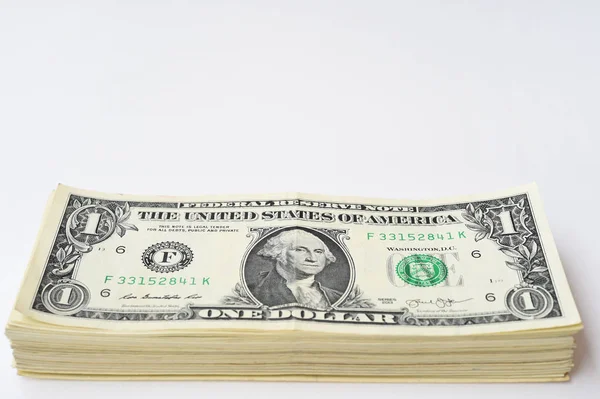 Close Banknote Isolated White Background — Stock Photo, Image