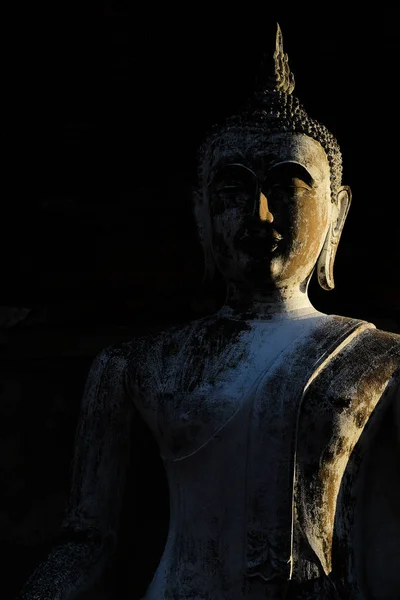 Boeddhabeeld Bij Wat Yai Chaimongkol Ayutthaya Thailand — Stockfoto