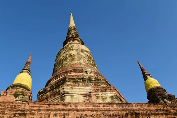 Krajina Pagody Chrámu Wat Yai Chaimongkol Slavný Chrám Ayutthaya Thajsko — Stock fotografie