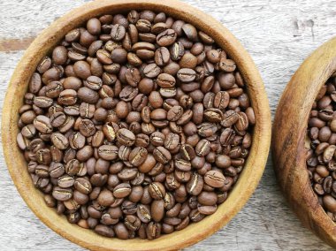  Arka plan için kahve çekirdeklerini kapatın.                                  