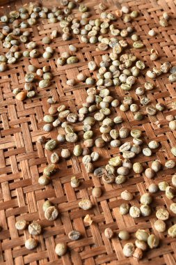  Arka plan için kahve çekirdeklerini kapatın.                                  