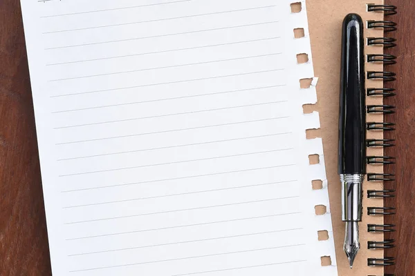 Primer Plano Del Cuaderno Con Lápiz Para Fondo — Foto de Stock