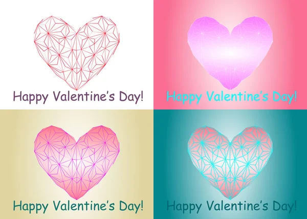 Postkarte mit Geständnissen am Valentinstag — Stockfoto