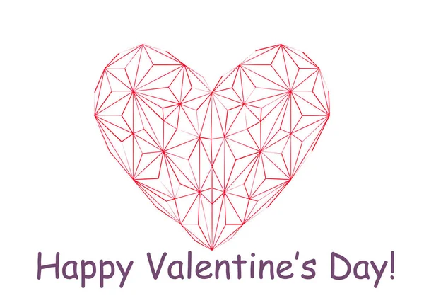 Heart Valentine Background Postcard Print Valentine Day February — 스톡 사진