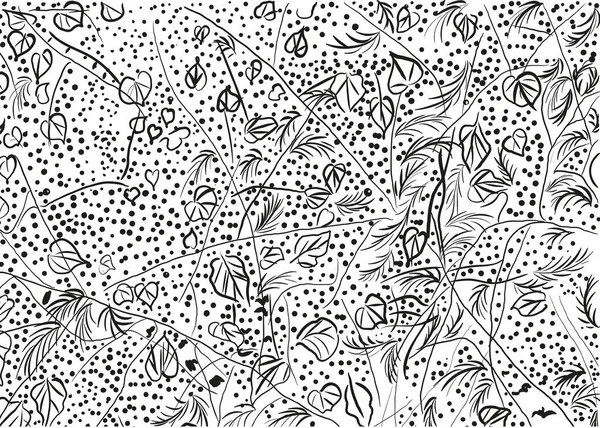 Leaves and branches of Russian birch, black and white abstract background — Stock Illustration Leaves Branches Russian Birch Black White Abstract Background Royalty Free Stock Illustrations
