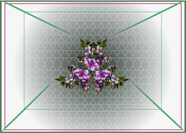 Квітковий Багатокутний Фон Листівок Друку Низька Поліетиленова Обкладинка — стоковий вектор