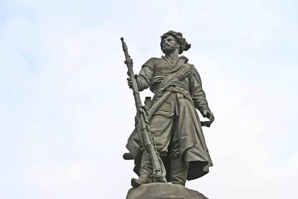 Пам'ятник засновникам Іркутська — стокове фото