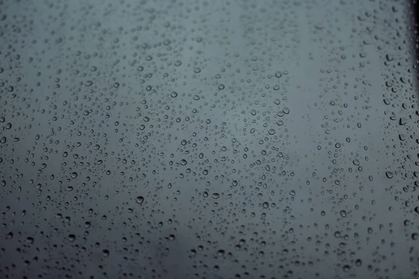 Rainy Window Water Drops Glass — Stock Photo, Image