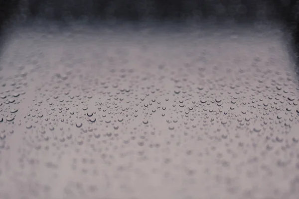 Regenfenster Mit Wassertropfen Auf Glas — Stockfoto