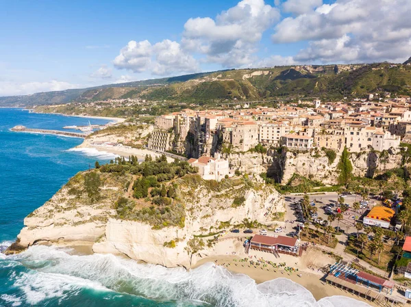 Calabria Daki Tropea Şehrinin Hava Manzarası — Stok fotoğraf