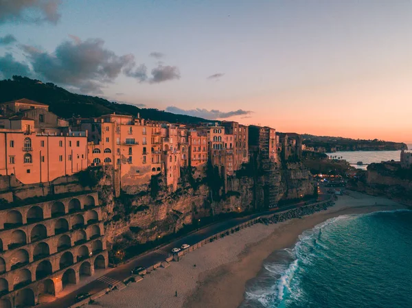 Vista Aérea Cidade Tropea Calábria — Fotografia de Stock